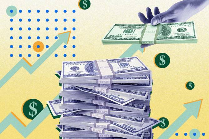 hand holding cash illustration