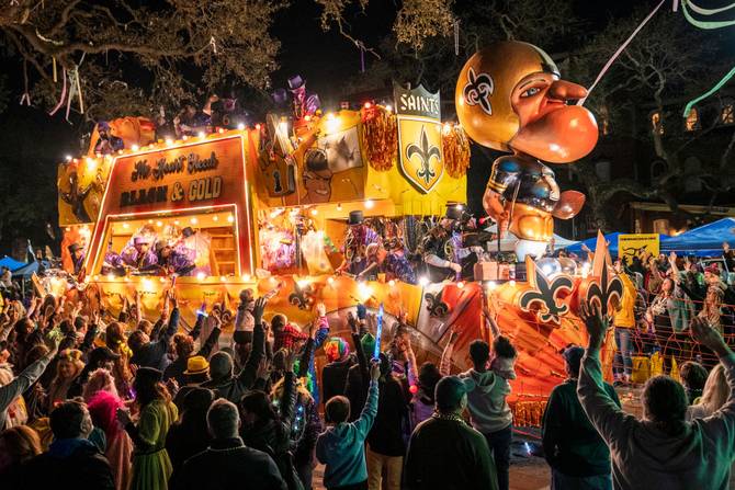 The 2022 Krewe of Bacchus parade takes place on February 27, 2022 in New Orleans