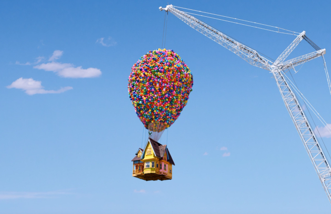 Airbnb's house themed from the Pixar film Up 