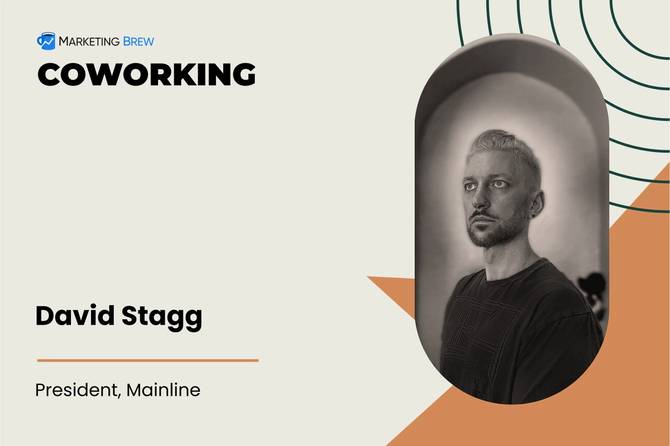 an image with David Stagg's headshot, part of Marketing Brew's Coworking series
