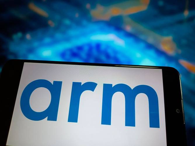 A phone with the Arm logo