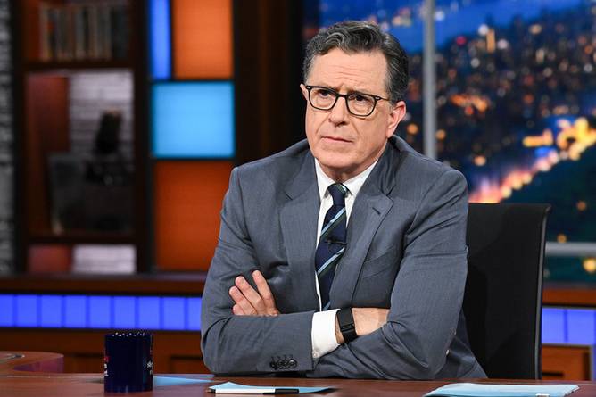 Stephen Colbert hosting The Late Show