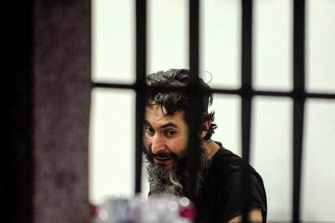 Bassam al-Sheikh Hussein in jail