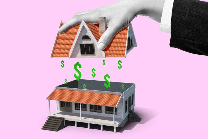 A house with money symbols