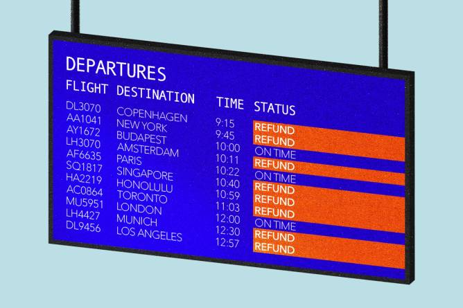 Departures board illustration