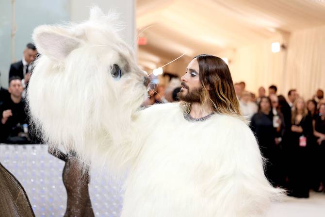 Jared Leto at the Met Gala dressed as a cat