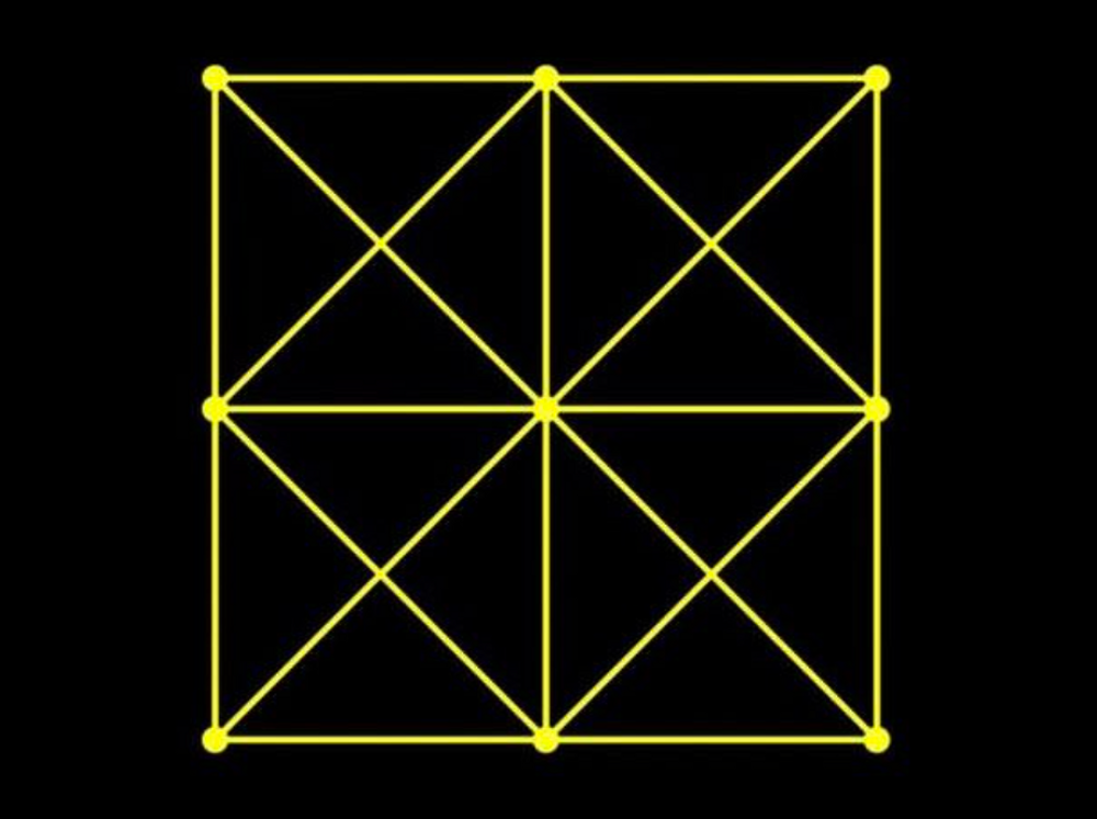 An image showing many triangles 