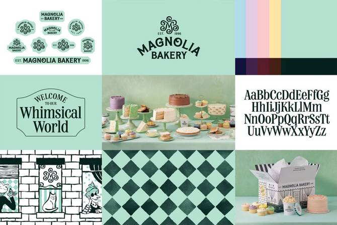 imagery of Magnolia Bakery's rebrand