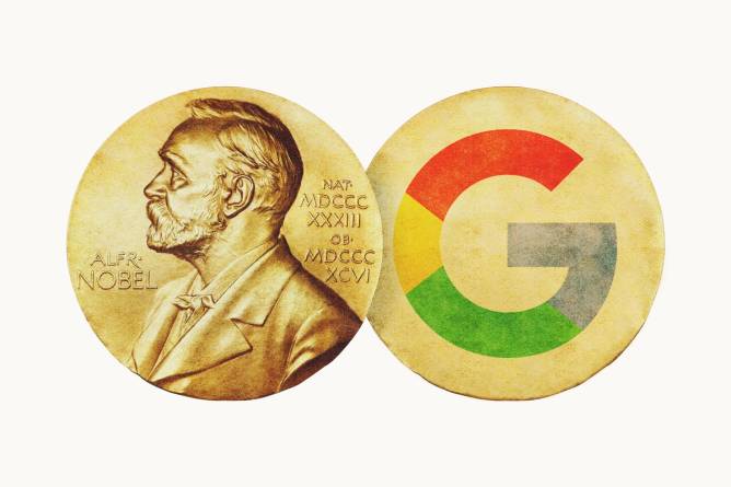 Nobel Prize logo and Google logo