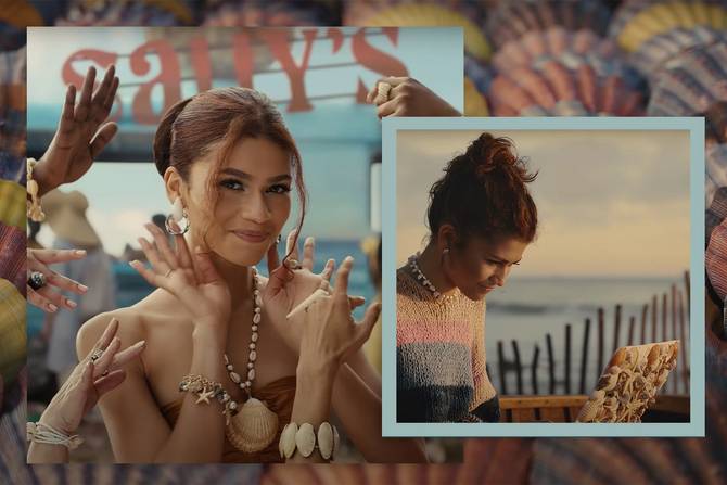 images from Squarespace's 2022 Super Bowl ad starring Zendaya