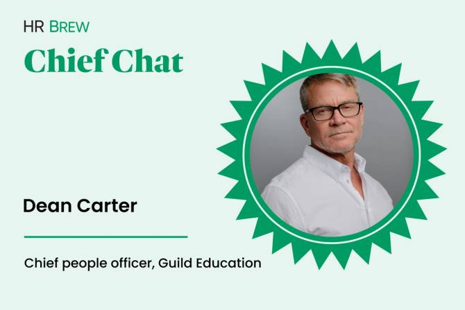 A photo of Dean Carter inside a "Chief Chat" design template.