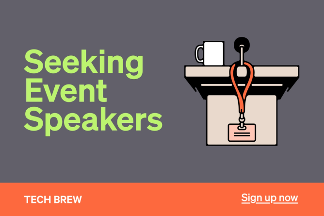 seeking event speakers for Tech Brew events