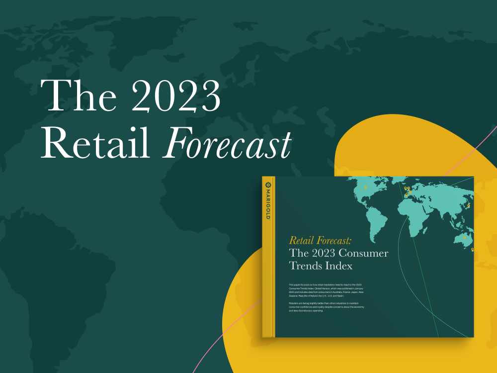 2023 Retail Forecast eBook cover, map with some lines running through