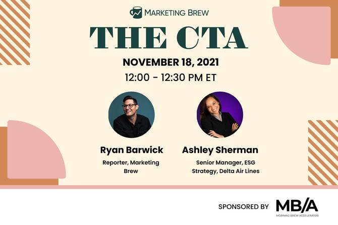an image promoting Marketing Brew's CTA event for November
