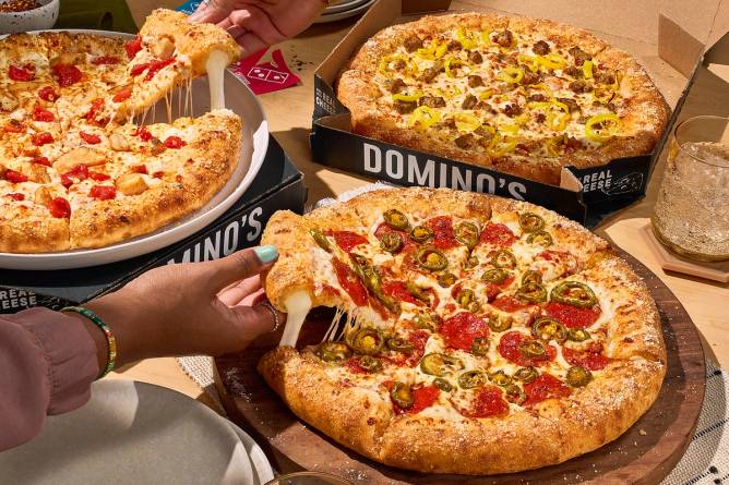 Domino's stuffed crust pizza