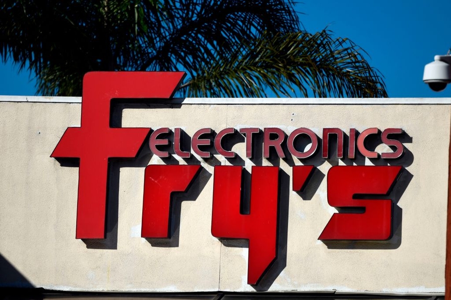 A Fry's Electronics storefront
