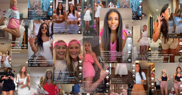 Screenshots of RushTok TikTok.