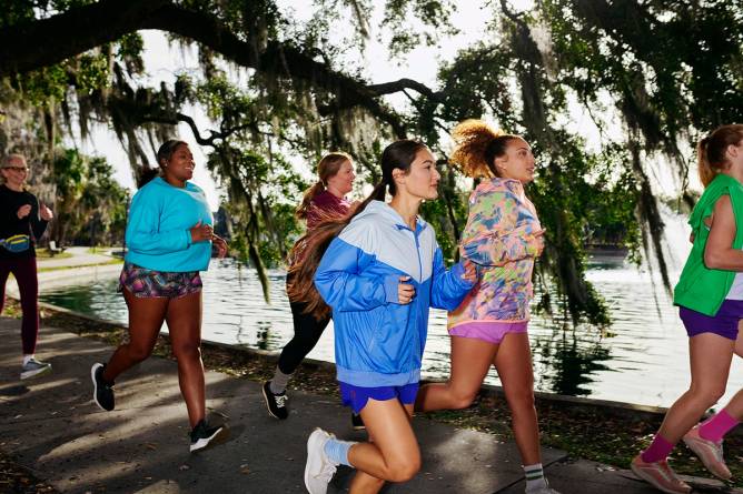 Women running