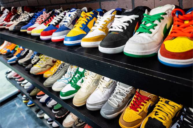 Nike Air Jordan’s on shelves.