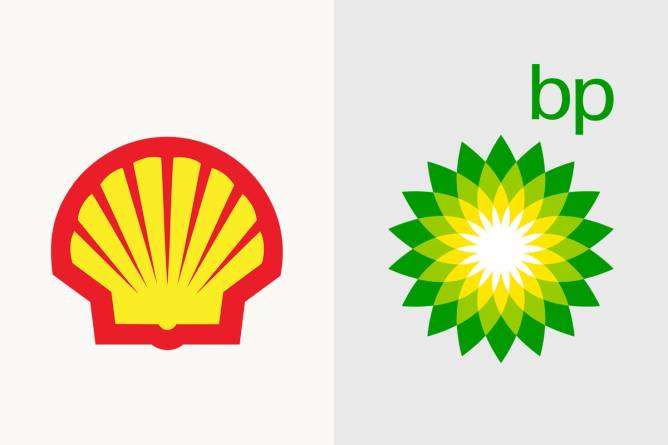 Shell, BP logos