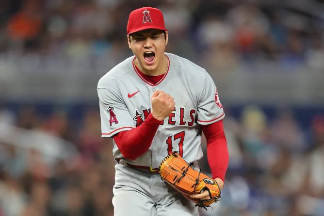 Shohei Ohtani at a Los Angeles Angels game