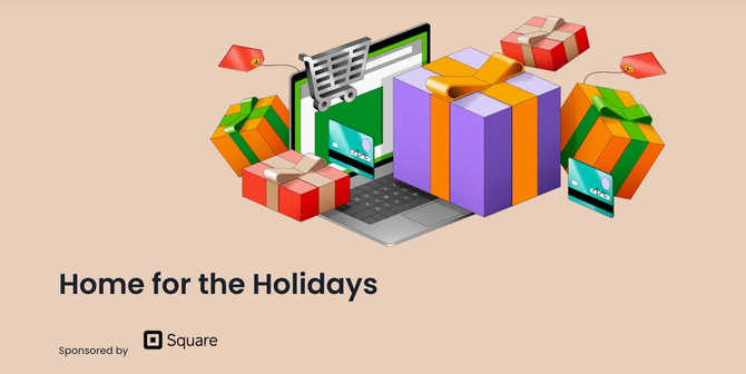 Holiday promo with Square logo
