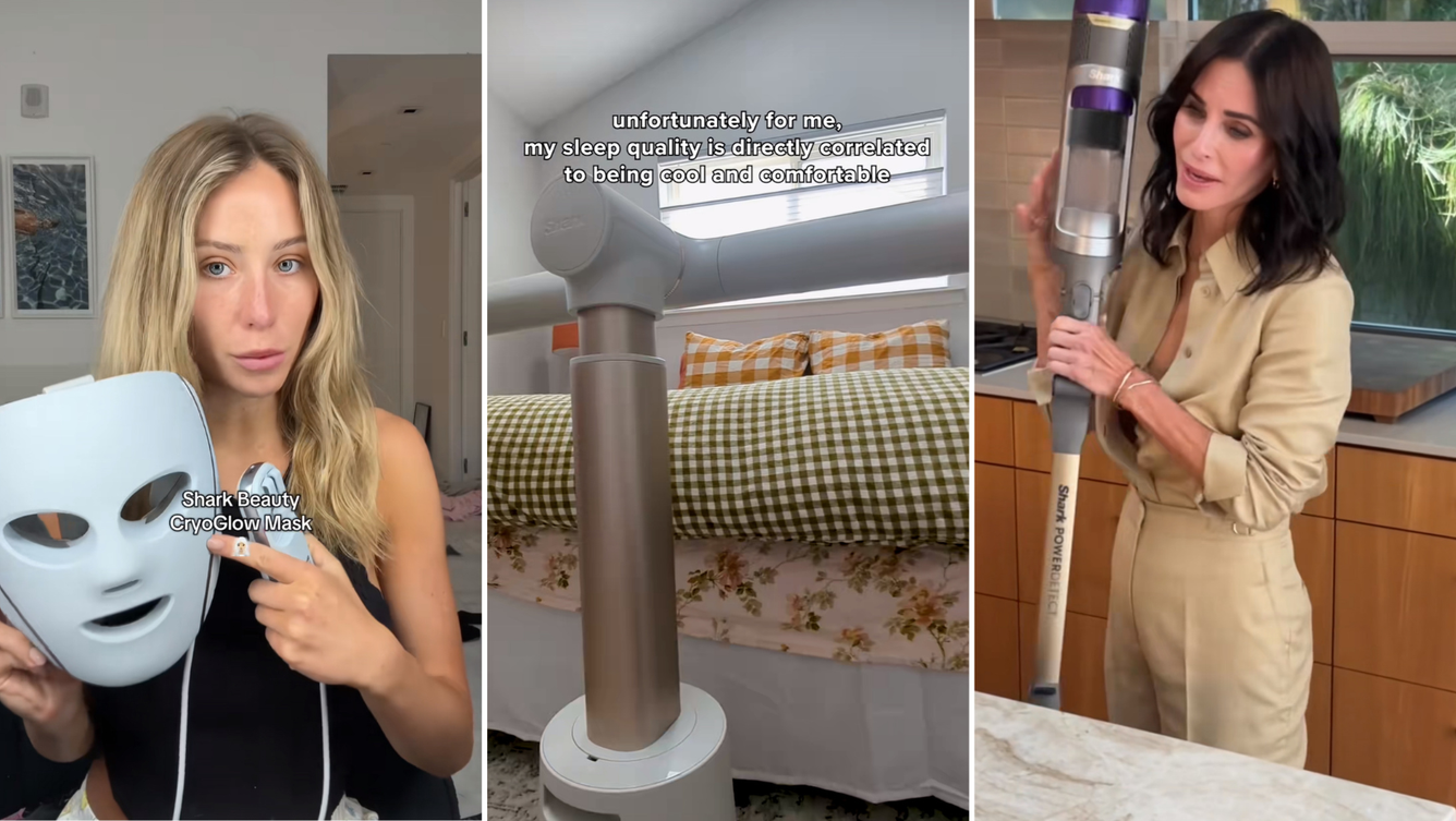 SharkNinja CryoGlow Alix Earle, TurboBlade Fan, Courteney Cox vacuum