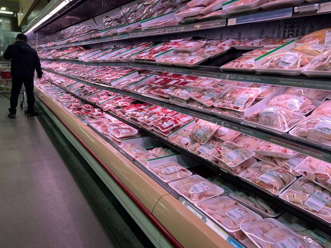 Meat at a supermarket