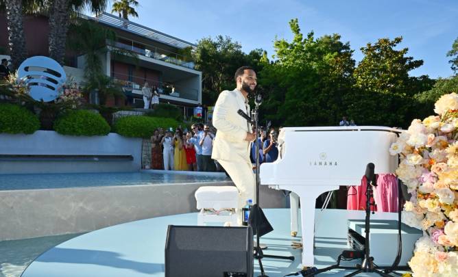 John Legend at the Spotify Beach party at Cannes Lions 