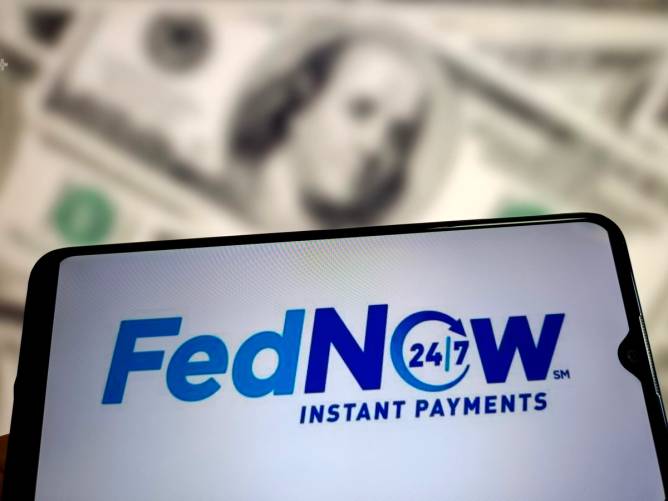 FedNow payments network displayed on a smartphone.