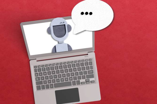 a robot on a computer screen