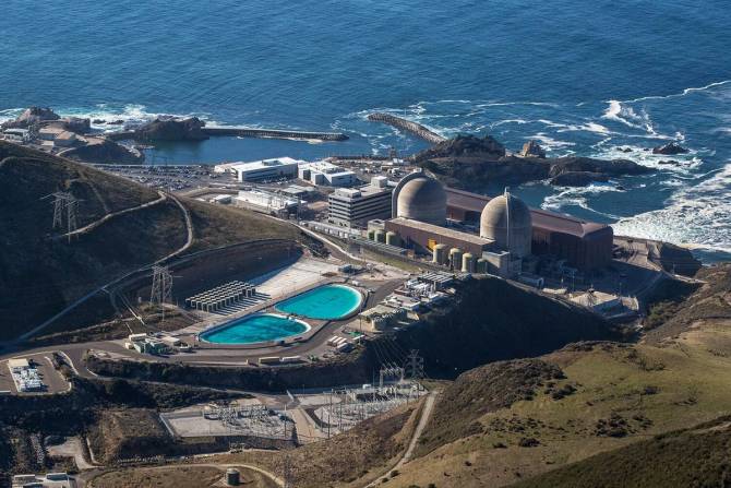 Diablo Canyon nuclear facility on the California coast