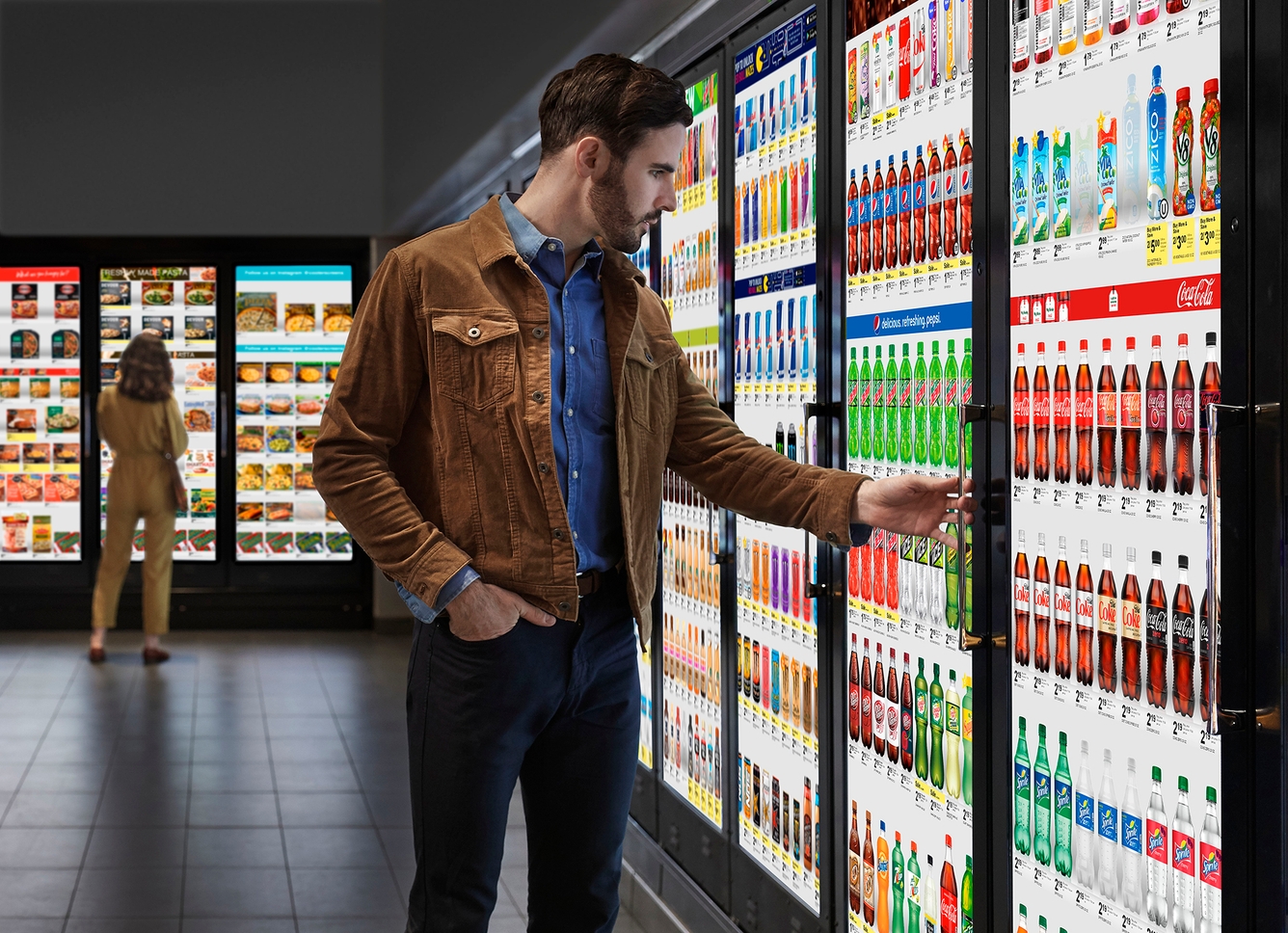 Cooler Screens customer browsing