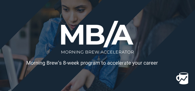 MB/A promo image featuring a person working on their laptop 