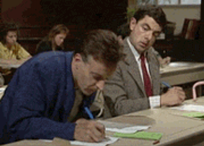 Mr. Bean Cheating