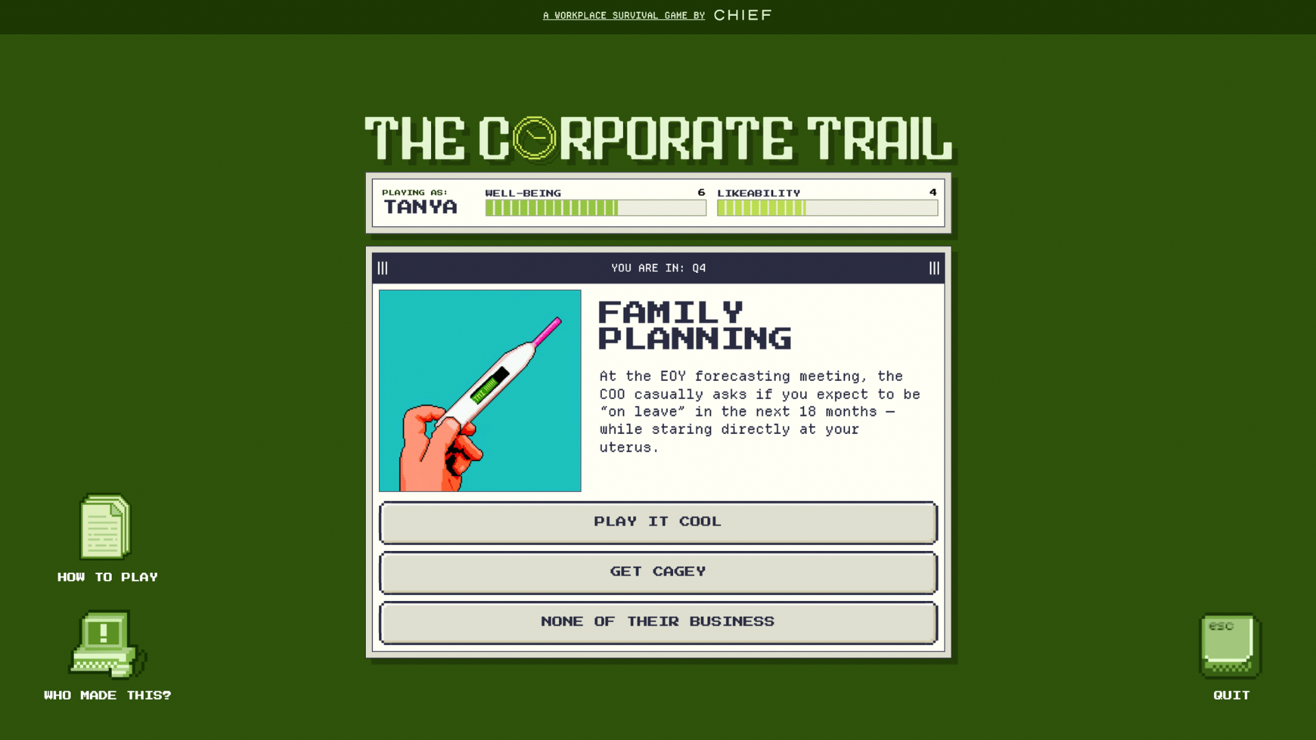 Chief launches Oregon Trail-style corporate ladder game