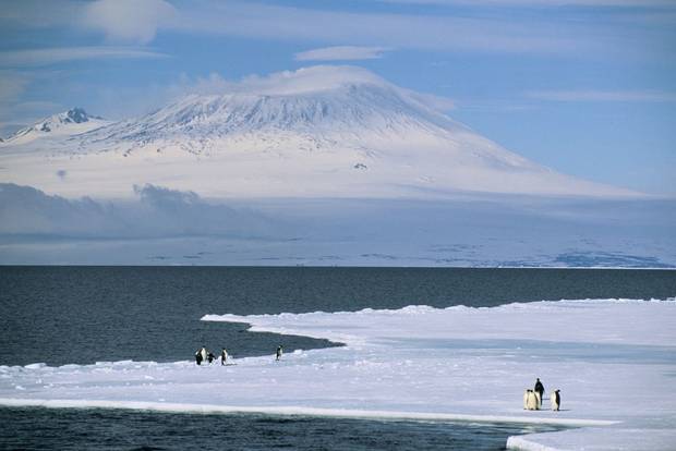 Mount Erebus in Antarctica