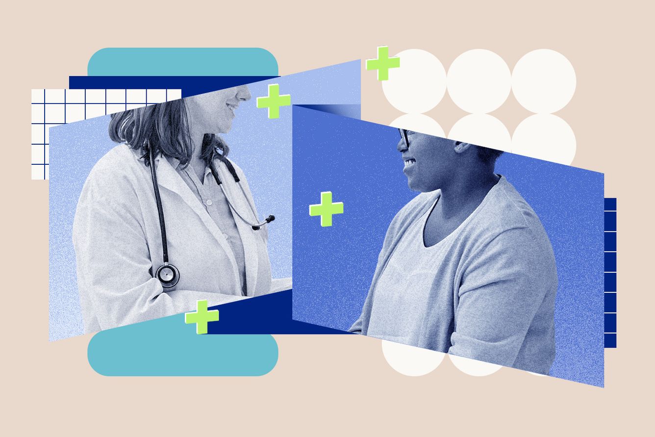 Doctor and a patient conversing