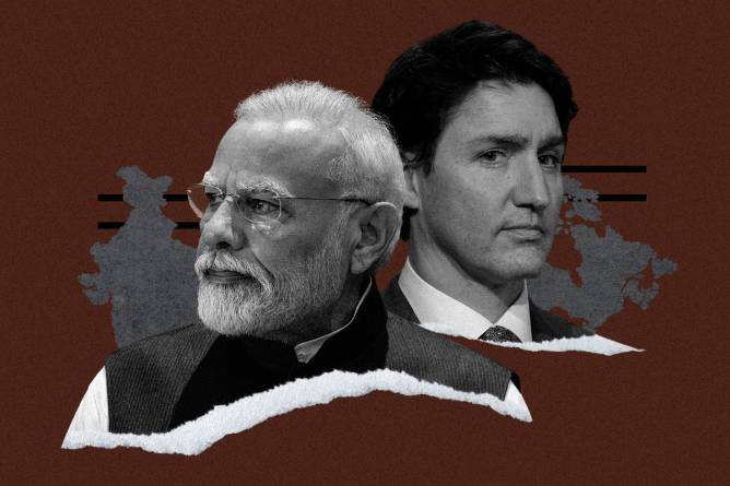 Prime Ministers Narendra Modi and Justin Trudeau.