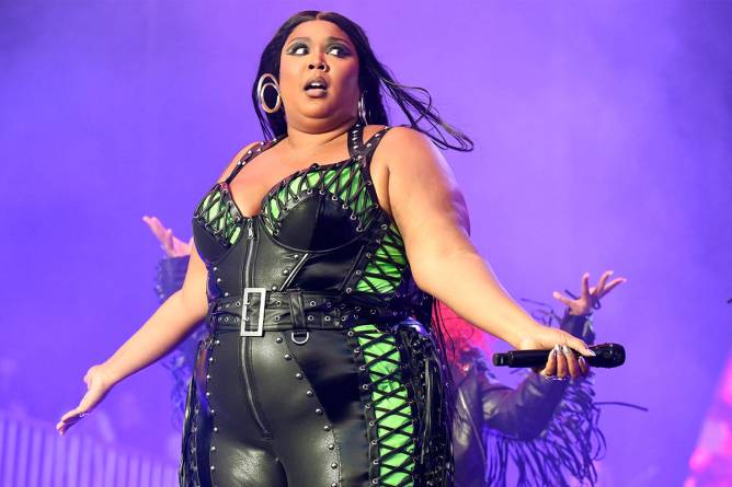 Lizzo onstage during her Special Tour in 2023.