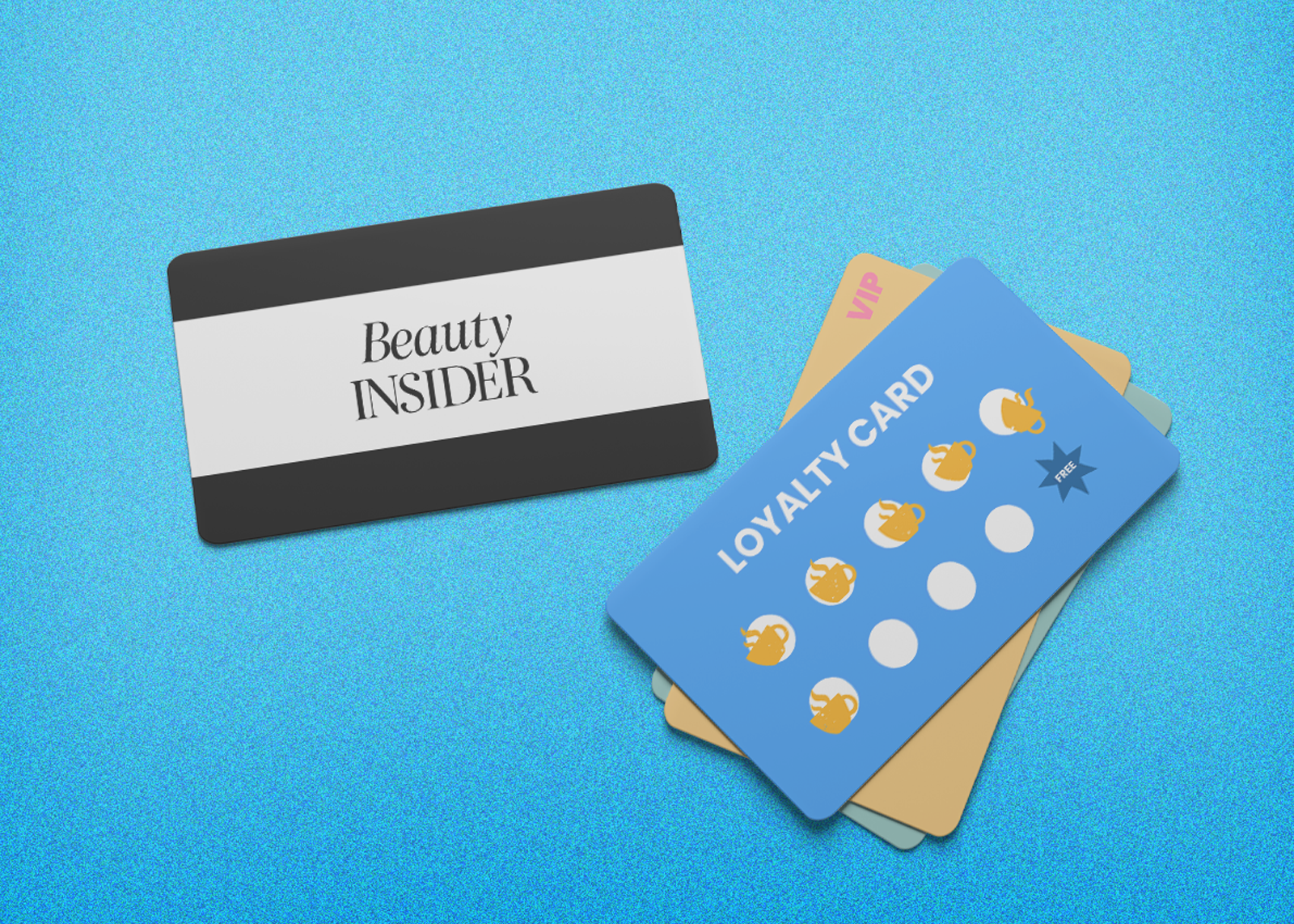 beauty insider loyalty rewards card next to loyalty card
