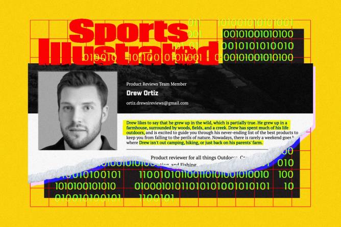 Screenshot of a supposed fake writer’s profile on Sports Illustrated