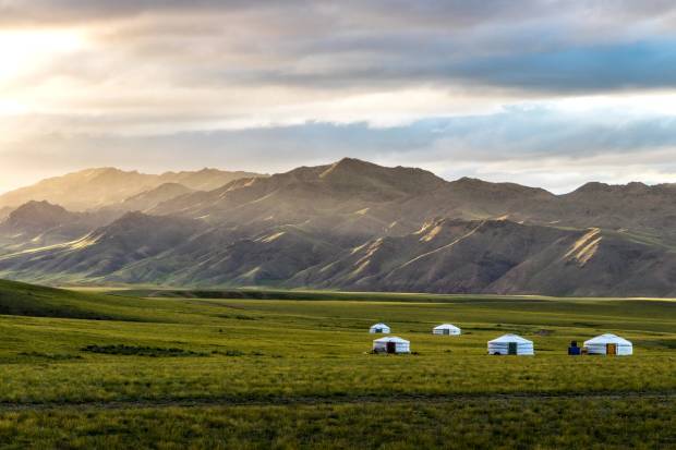 Pastoral scene of Mongolia