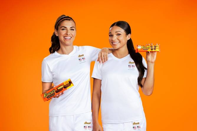 Alex Morgan and Sophia Smith in Reese's campaign