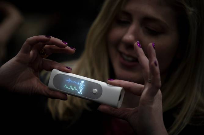 A BeamO health monitor from Withings is seen during CES Unveiled at the Mandalay Bay Convention Center a pre-show for this weeks Consumer Electronics Show