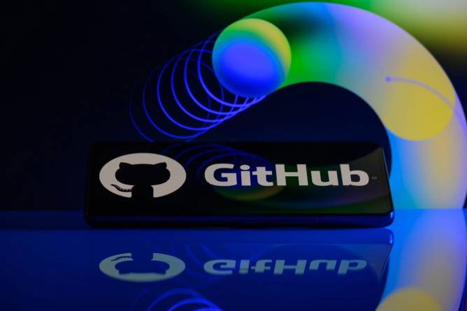 A photo of the Github logo.