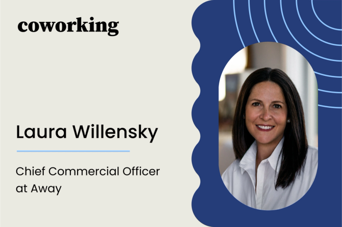 Coworking with Laura Willensky, chief commercial officer at Away