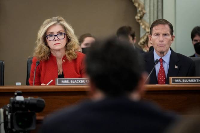 Senators Marsha Blackburn and Richard Blumenthal 