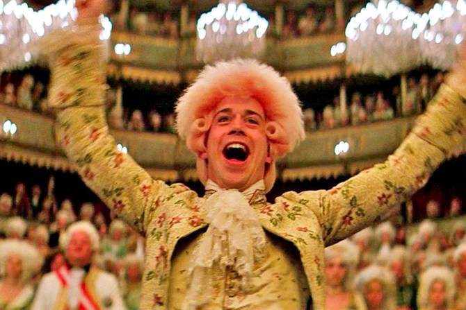 A frame of Mozart from the 1984 film 'Amadeus'