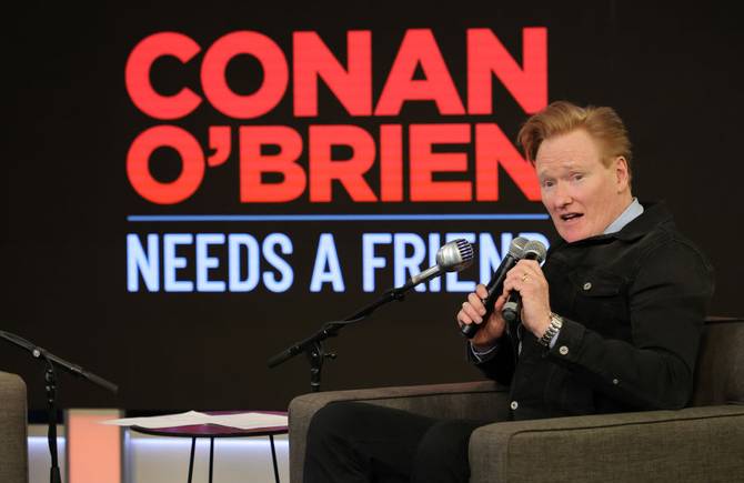 Conan O'Brien speaks in an interview